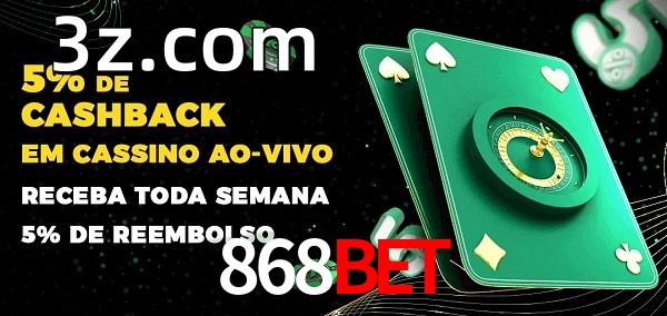 Promoções do cassino ao Vivo 868BET